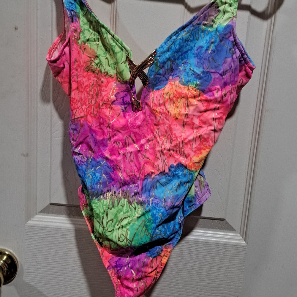 Multicolor Women's One Piece Swimsuit